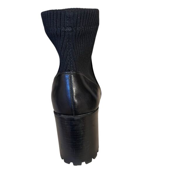 Zara Black Ankle Boots with Chunky Heel - Picture 9 of 14